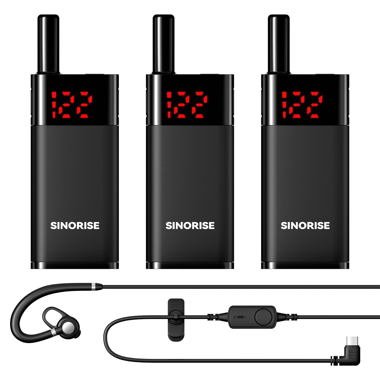 Amazon.com: SINORISE Mini Walkie Talkies 3 Pack, Earpiece Only